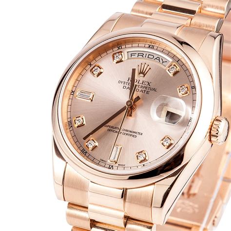 pre owned rolex president rose gold|rolex rose gold 40mm president.